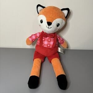 Create Imagine Valentine's Day Adorable Fox In Red Outfit Plush W/Rattle Crinkle